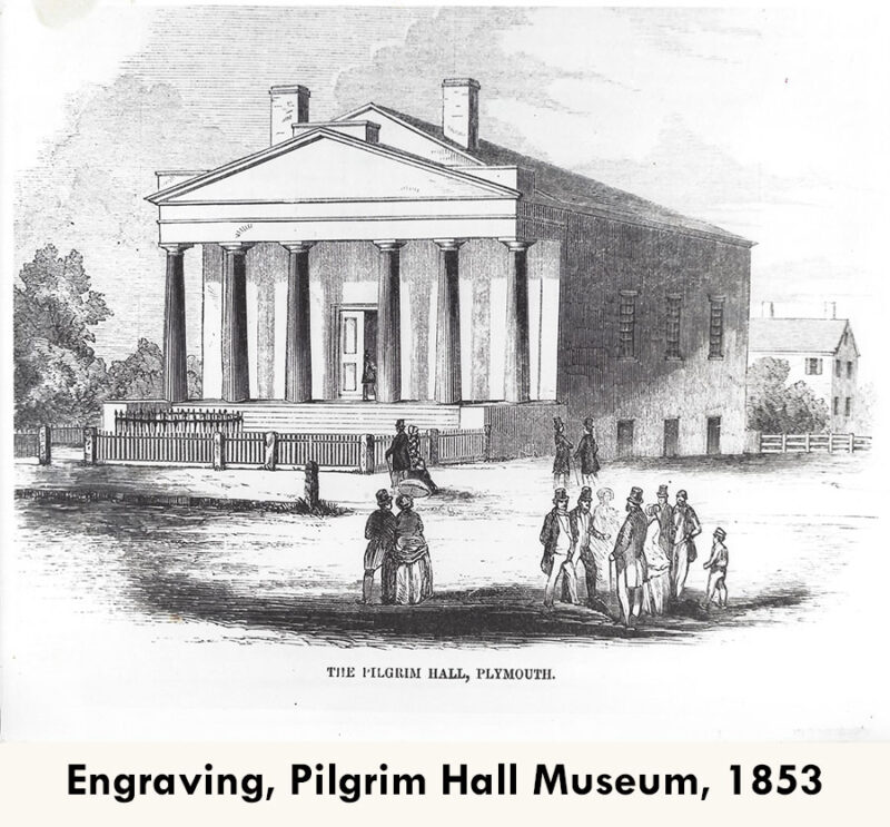 Engraving, Pilgrim Hall Museum 1853
