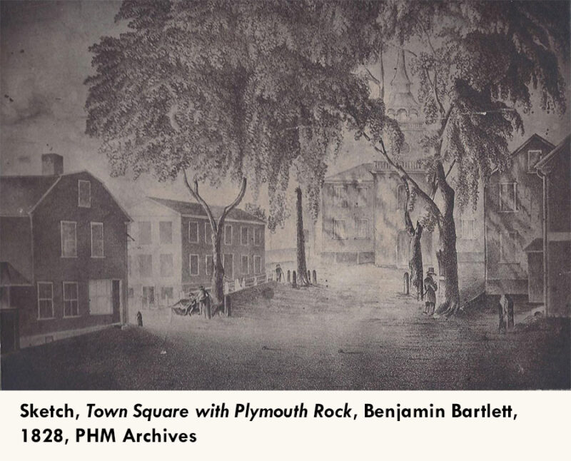 Sketch of Town Square, Bartlett 1828