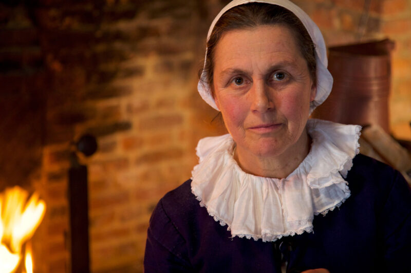 Pilgrim Woman by Fire