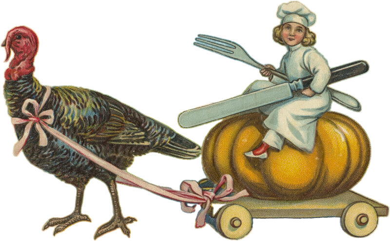 Turkey with Girl on Cart