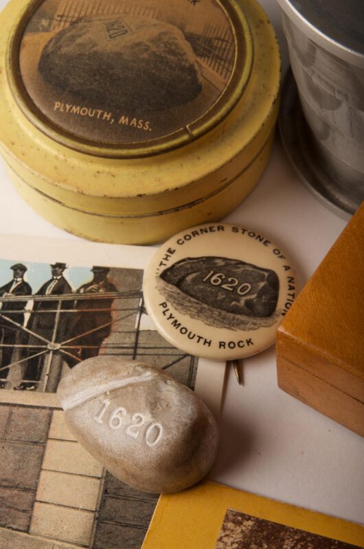 Pilgrim Hall Museum - Souvenir Exhibit Plymouth Rock items
