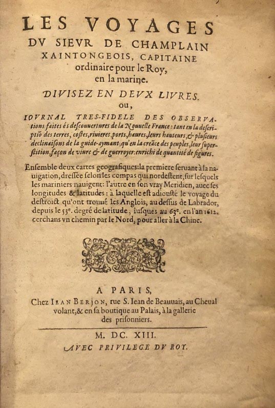 Pilgrim Hall Museum - Title Page, Champlain