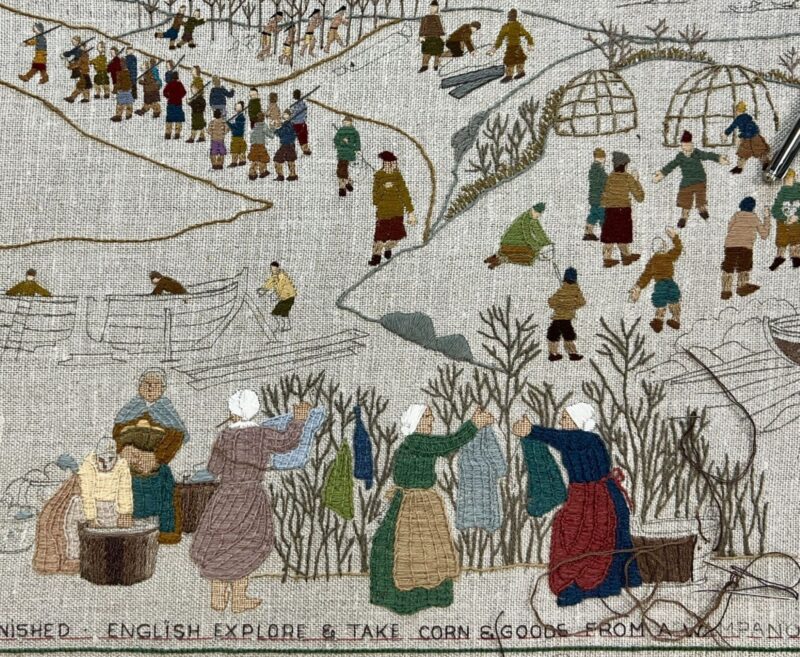 PIlgrim Hall Museum, Plymouth Tapestry, Panel 15 - All Rights Reserved