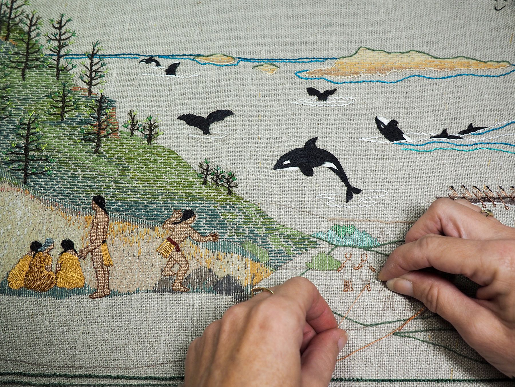 PHM - The Plymouth Tapestry, Panel 2 - All Rights Resreved