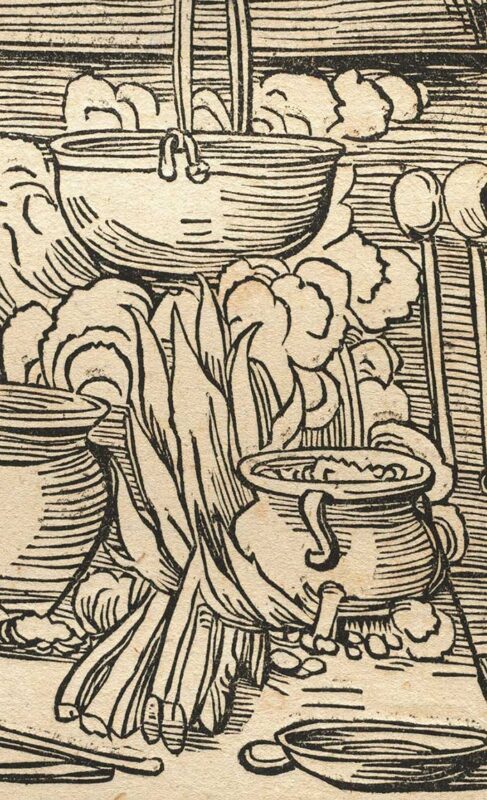 boiling pot woodcut