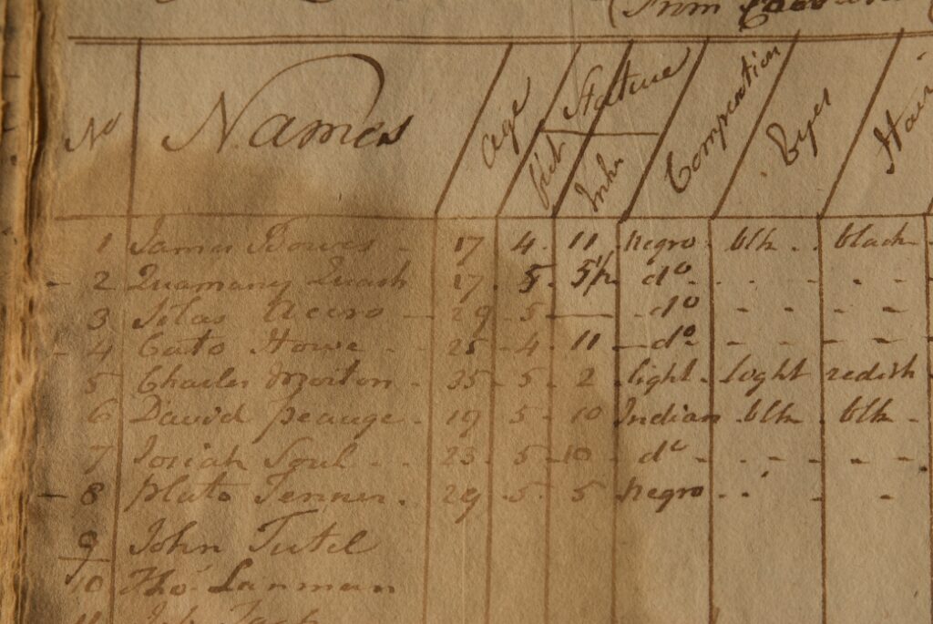 PIlgrim Hall Museum Archives, Nathaniel Goodwin Recruiting Book 2024.04.25a