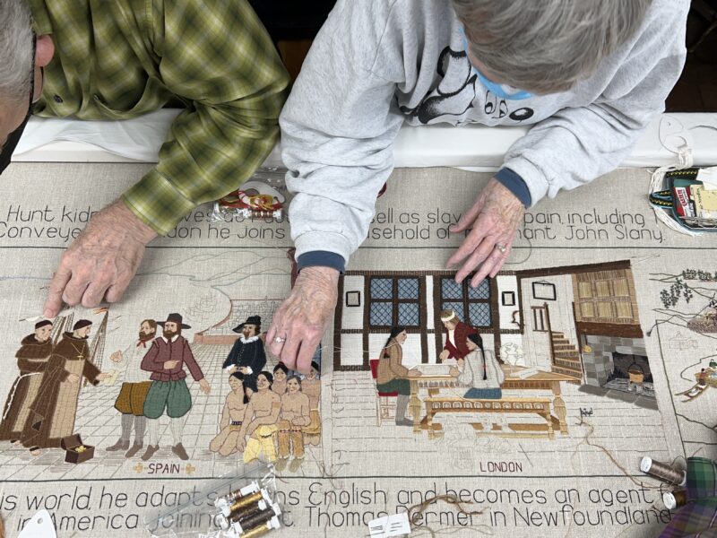 Pilgrim Hall Museum - Plymouth Tapestry Stitching. All rights reserved